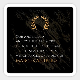 Marcus Aurelius's Insight: The Cost of Anger to Our Inner Peace Sticker